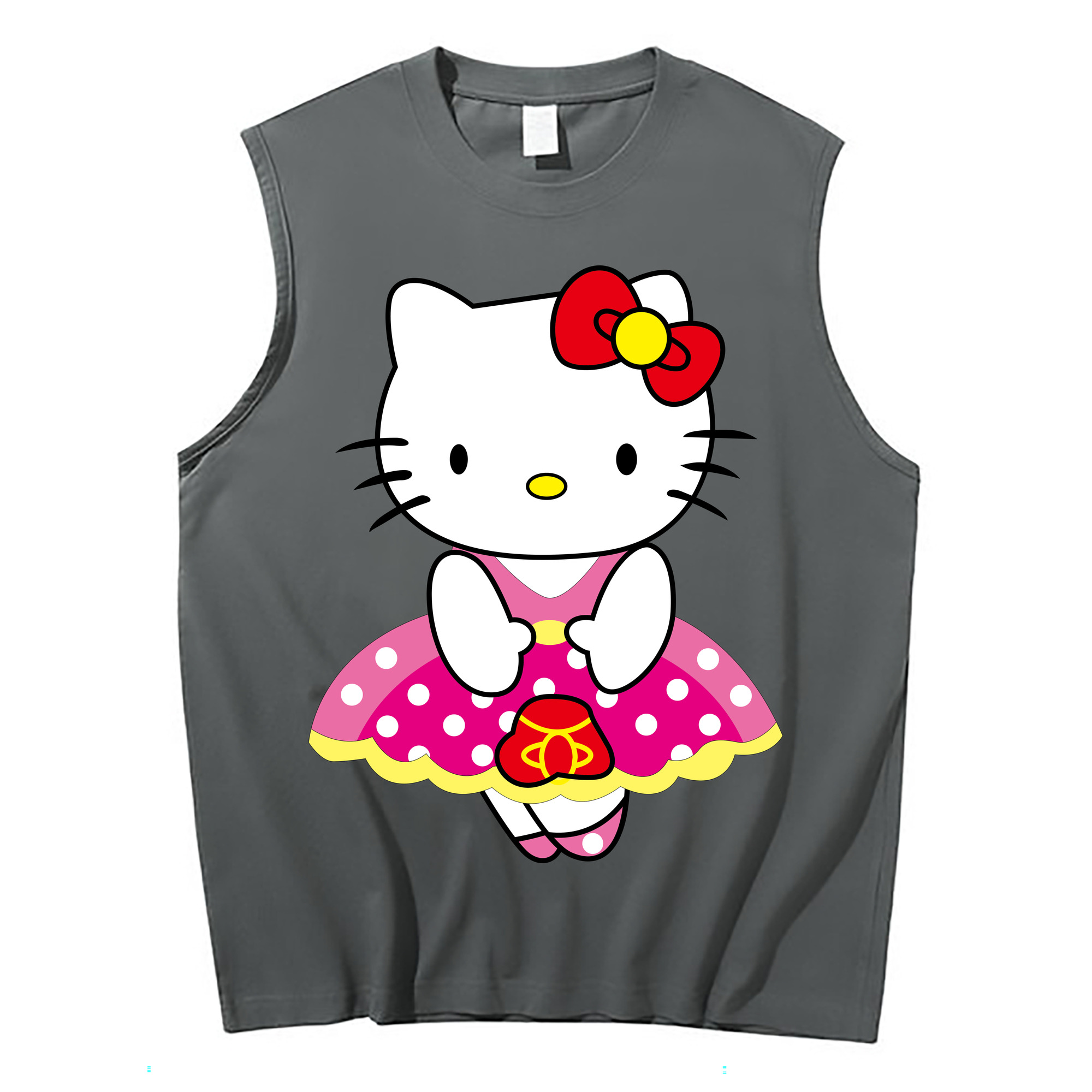 （画像用） Hello Kitty ハローキティ コットン100％タンクトップ（フロントプリント）